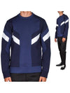 Men's Jersey Neoprene Sweatshirt Navy - DSQUARED2 - BALAAN 2