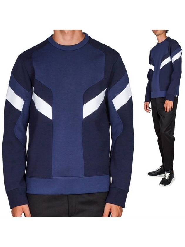 Men's Jersey Neoprene Sweatshirt Navy - DSQUARED2 - BALAAN 2