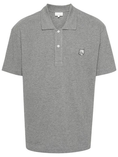 Bold Fox Head Patch Comfort Polo Shirt Grey - MAISON KITSUNE - BALAAN 2