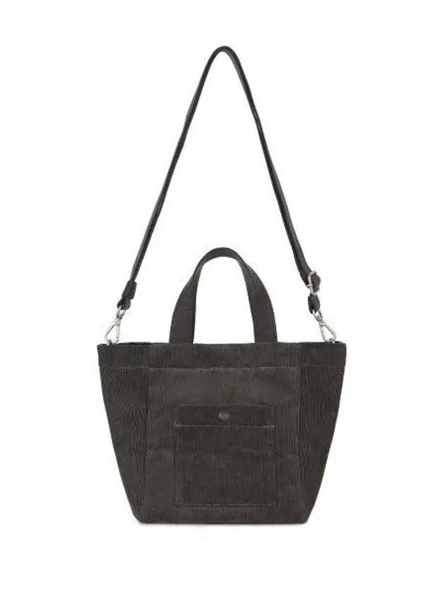 Corduroy Mini Tote Bag Dark Charcoal S23WWFTB62 - SNOW PEAK - BALAAN 1