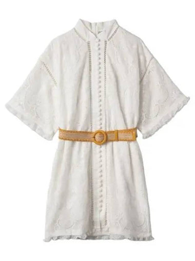 Laurel Lace Shirt Dress Ivory 5643DLAUIVO One Piece - ZIMMERMANN - BALAAN 1