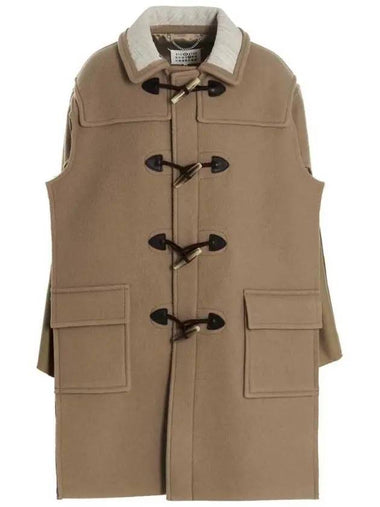 Wool Boxy Duffel Coat Beige - MAISON MARGIELA - BALAAN 1