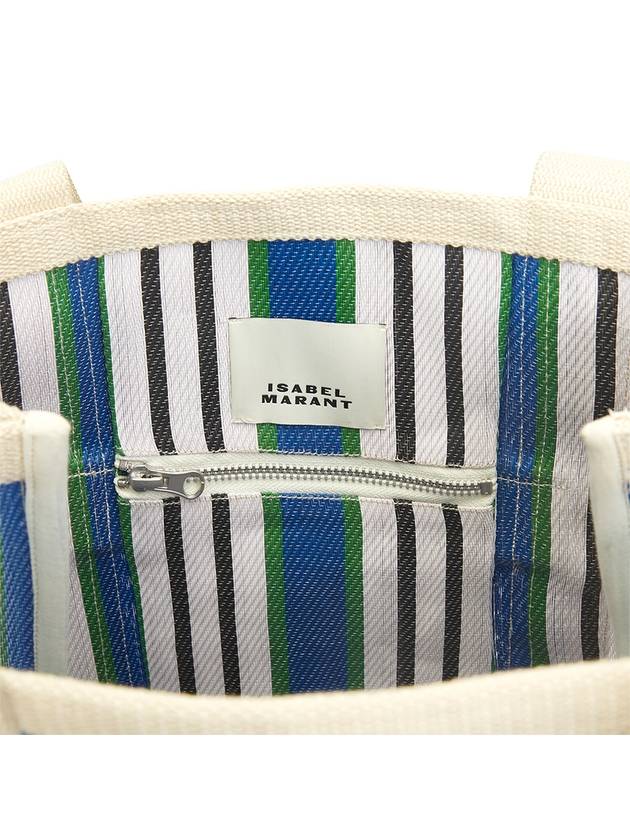 Darwen Striped Small Nylon Tote Bag Blue - ISABEL MARANT - BALAAN 7