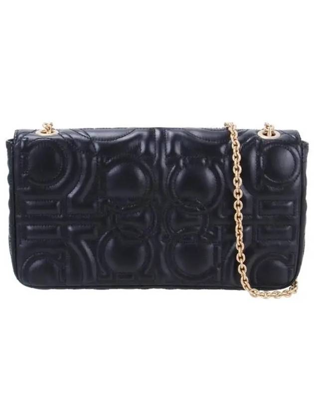 Women's Gancini Quilted Mini Shoulder Bag Black - SALVATORE FERRAGAMO - BALAAN 4