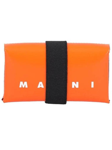 Logo Banded Coin Card Wallet Orange - MARNI - BALAAN 1