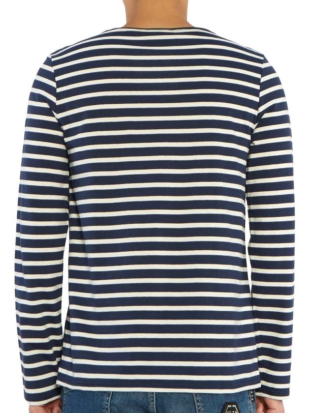 Minquiers Modern Stripe Long Sleeve T-Shirt Navy - SAINT JAMES - BALAAN 6