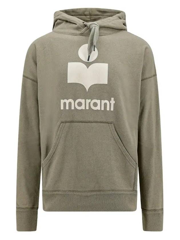 Miley Logo Hoodie Khaki - ISABEL MARANT - BALAAN 3