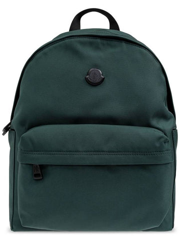 Moncler Backpack With Logo, Men's, Green - MONCLER - BALAAN 1