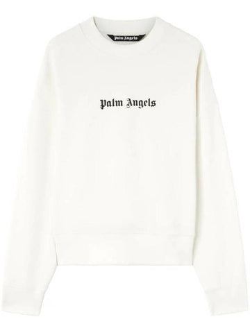 Logo Print Jersey Sweatshirt PMBA080S24FLE0030310 - PALM ANGELS - BALAAN 1