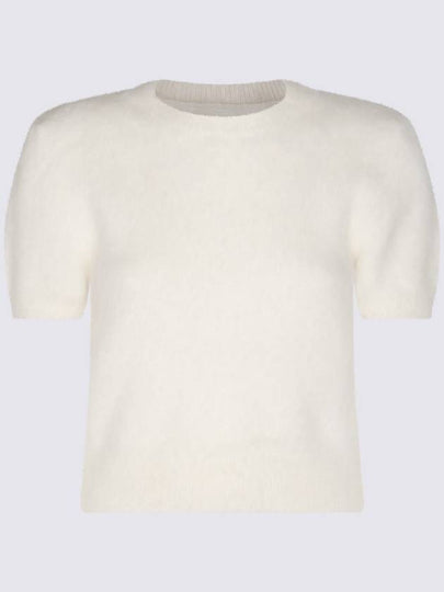 Crop Brushed Alpaca Knit Top White - MAISON MARGIELA - BALAAN 2