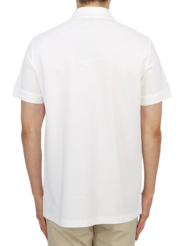 Eddie Cotton Polo Shirt White - BURBERRY - BALAAN 5