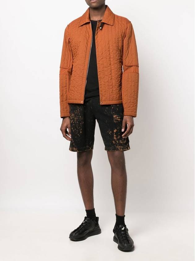 Waffen Patch Off Dye Bermuda Shorts Black - STONE ISLAND - BALAAN 4