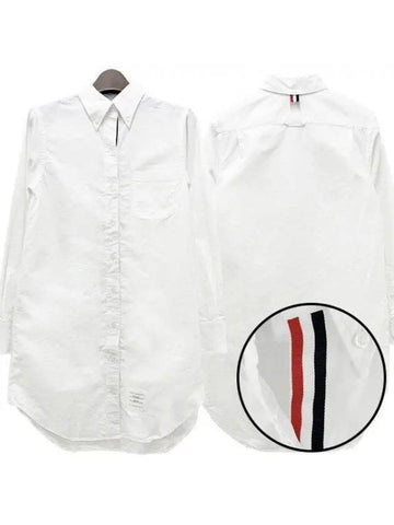 Striped grosgrain placket shirt dress 1126586 - THOM BROWNE - BALAAN 1