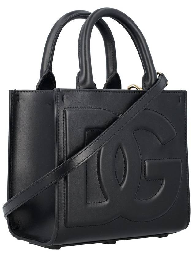 Logo Daily Small Tote Bag Black - DOLCE&GABBANA - BALAAN 3