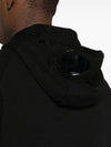 Diagonal Raised Fleece Goggle Hooded Jacket Black - CP COMPANY - BALAAN 6