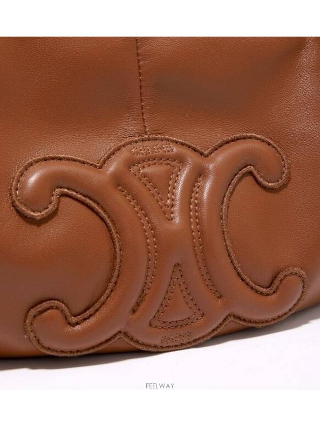 Triomphe Lambskin Pouch Bag Tan - CELINE - BALAAN 6