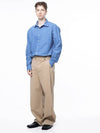 Men s M243PT04BE Side Tuck Wide Cotton Slacks Beige - CHANCE'S NOI - BALAAN 1