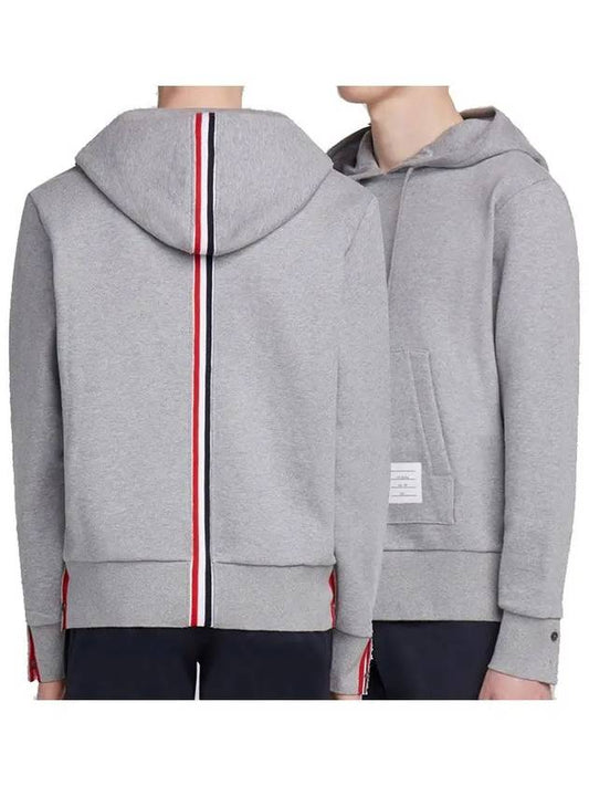 Men's Center Back Stripe Logo Patch Hoodie Grey - THOM BROWNE - BALAAN 2