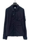 Men's Chrome R Over Shirt Zip Up Jacket Navy - CP COMPANY - BALAAN 2