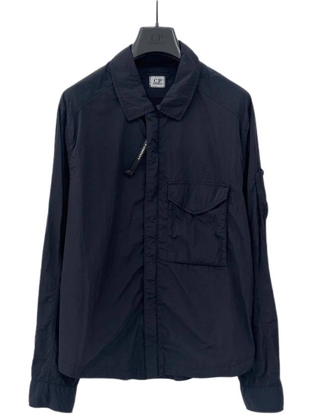 Men's Chrome R Over Shirt Zip Up Jacket Navy - CP COMPANY - BALAAN 2