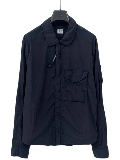 Men's Chrome R Over Shirt Zip Up Jacket Navy - CP COMPANY - BALAAN 2