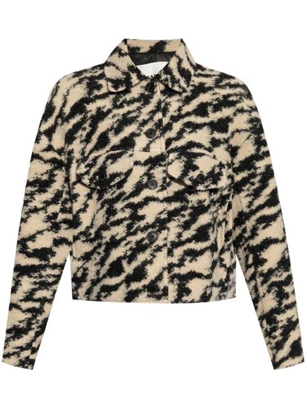 Ferida zebra jacket black beige - ISABEL MARANT ETOILE - BALAAN 1