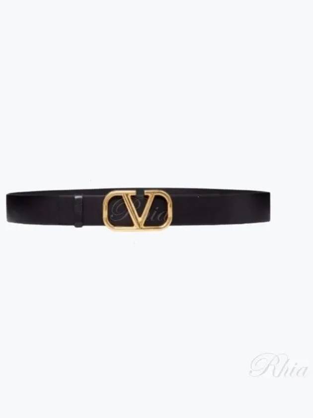 V Logo Signature Men s Belt Accessories T0Q87ECU 0NO - VALENTINO - BALAAN 1