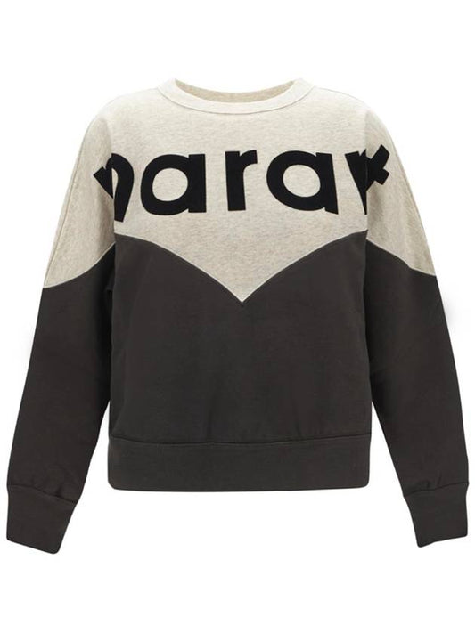 Houston Logo Sweatshirt Feathered Black - ISABEL MARANT ETOILE - BALAAN 2