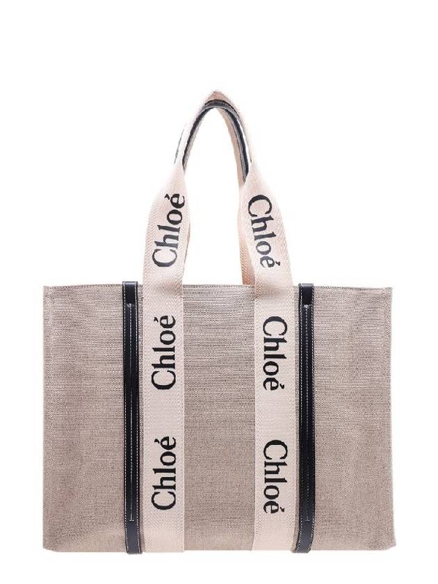 Woody Large Tote Bag Black Beige - CHLOE - BALAAN 3