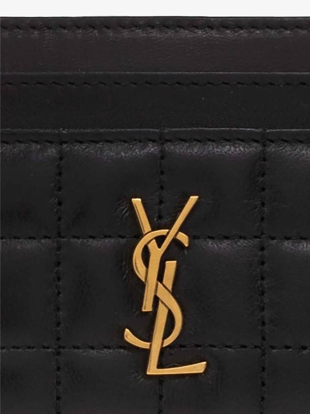 Cassandre Quilting Leather Card Wallet Black - SAINT LAURENT - BALAAN 6