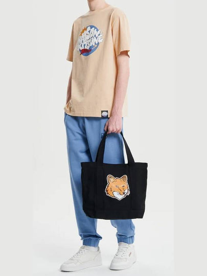 Fox Head Print Tote Bag Black - MAISON KITSUNE - BALAAN 2