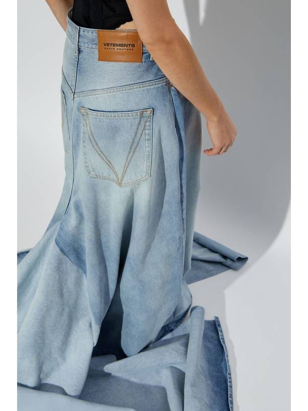 VETEMENTS Jeans With Train, Women's, Light Blue - VETEMENTS - BALAAN 6