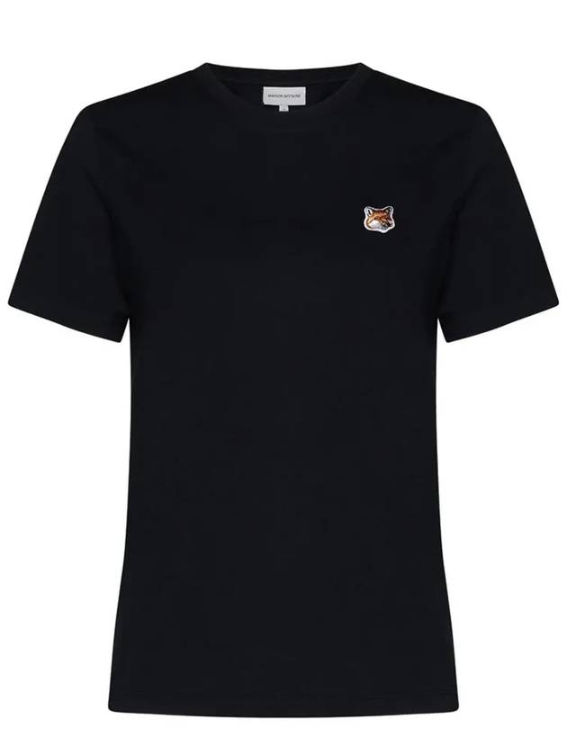 Fox Head Patch Regular Short Sleeve T-Shirt Black - MAISON KITSUNE - BALAAN 2