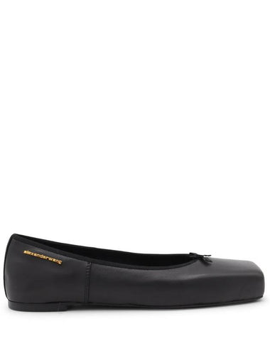 BLACK LEATHER FLATS 30124F037001 - ALEXANDER WANG - BALAAN 1