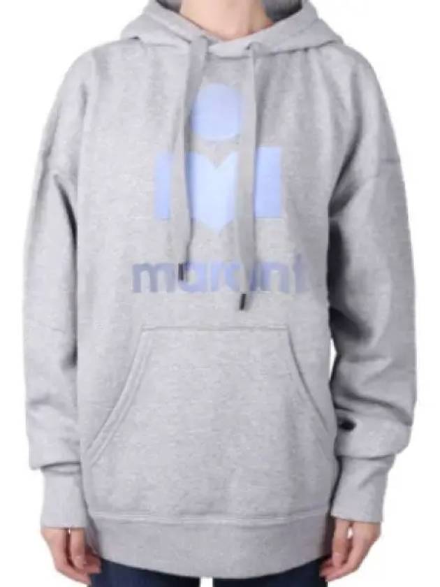 Mansel Big Logo Print Hoodie Grey - ISABEL MARANT - BALAAN 2