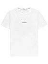 Garment Dyed Institutional One Print Cotton Jersey Short Sleeve T-Shirt White - STONE ISLAND - BALAAN 2