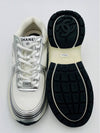 Fabric Laminated Low Top Sneakers Silver - CHANEL - BALAAN 9