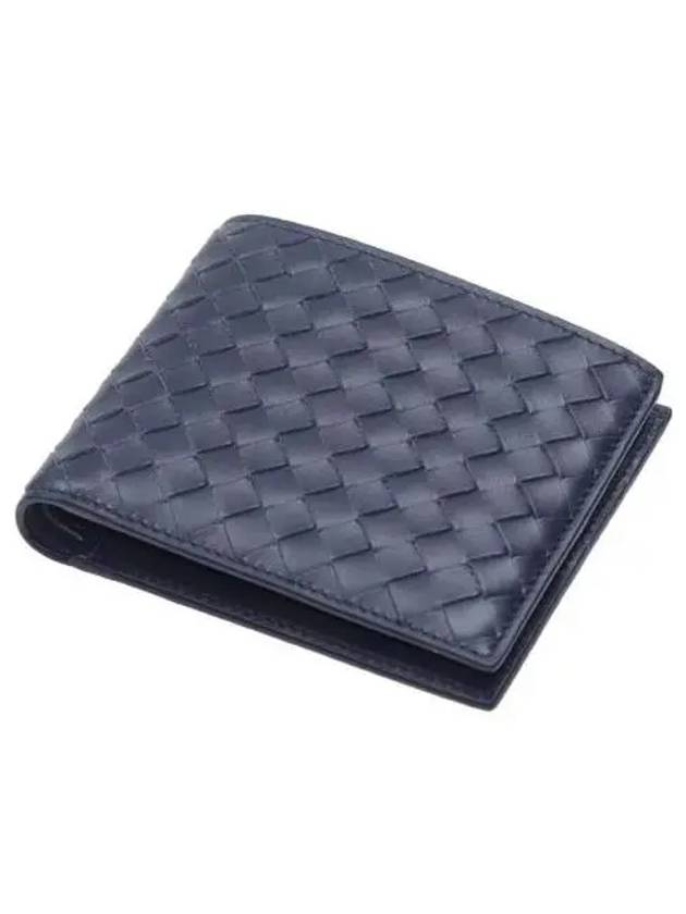 Intrecciato Weaving Half Wallet Navy - BOTTEGA VENETA - BALAAN 4