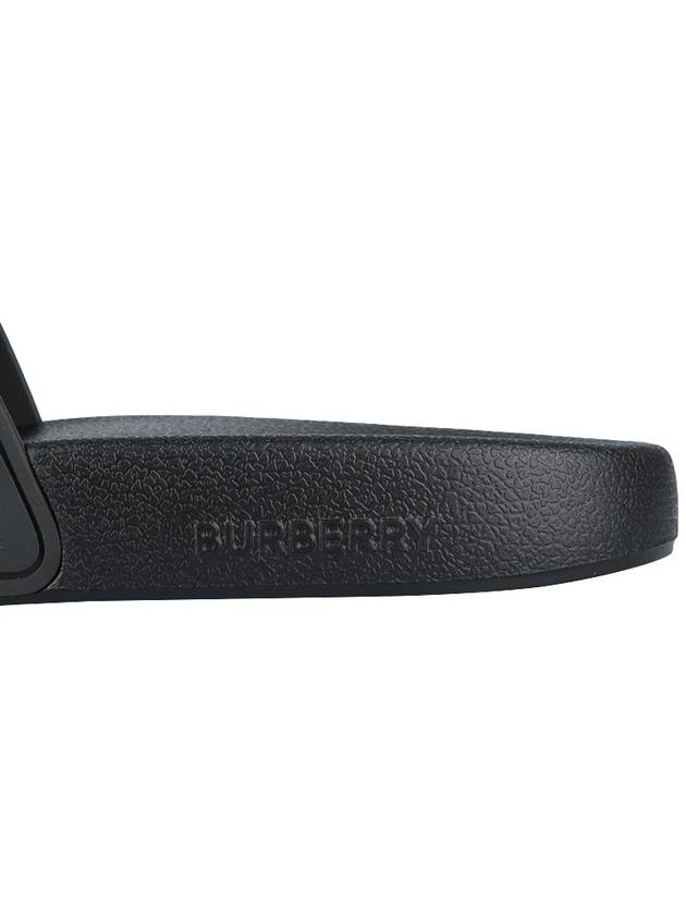 Logo Slippers Black - BURBERRY - BALAAN 7