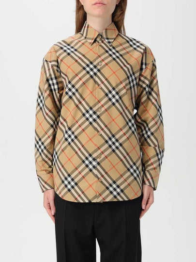 Check Pattern Shirt Beige - BURBERRY - BALAAN 2