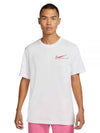 Men's Sportswear Logo Print Cotton Short Sleeve T-Shirt White - NIKE - BALAAN 2