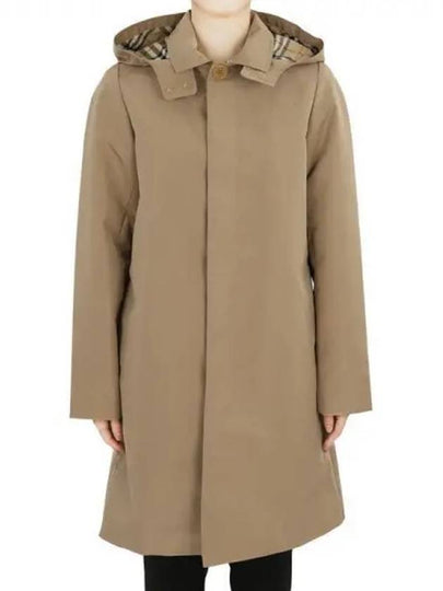 Kids Light Weight Hooded Trench Coat Camel - BURBERRY - BALAAN 2