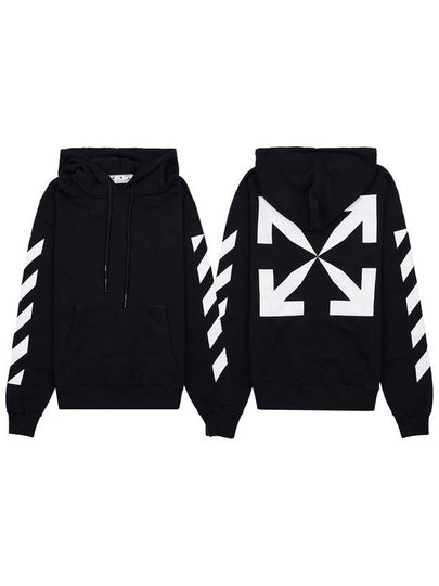 Diag Arrow Printing Hoodie Black - OFF WHITE - BALAAN 2