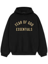 Logo Print Fleece Hoodie Black - FEAR OF GOD ESSENTIALS - BALAAN 1