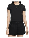 Women's Sportswear Chill Knit Short Sleeve T-Shirt Black - NIKE - BALAAN 1