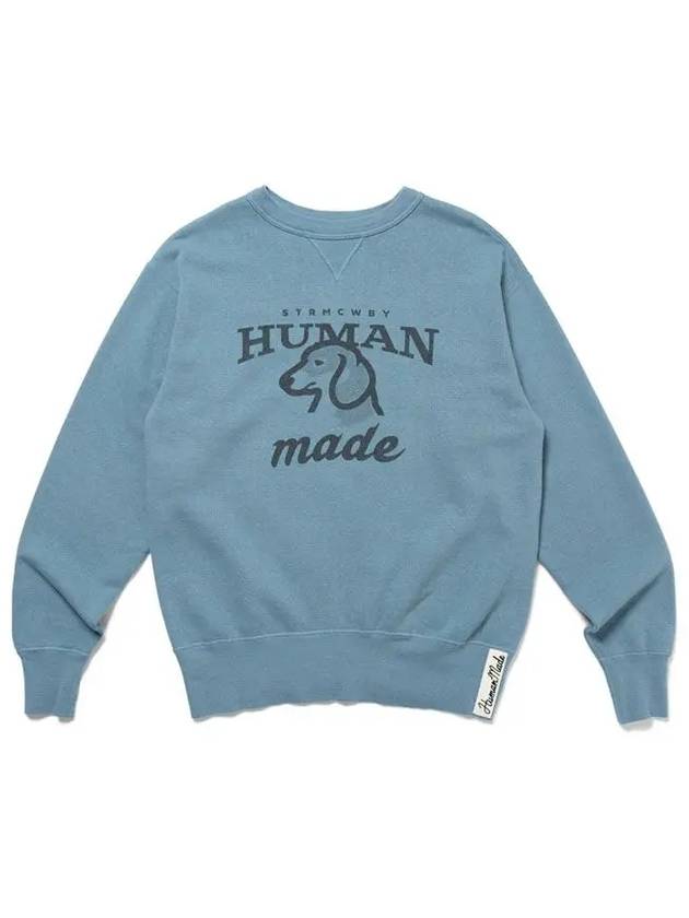 Dog Crew Sweatshirt Blue - HUMAN MADE - BALAAN 3