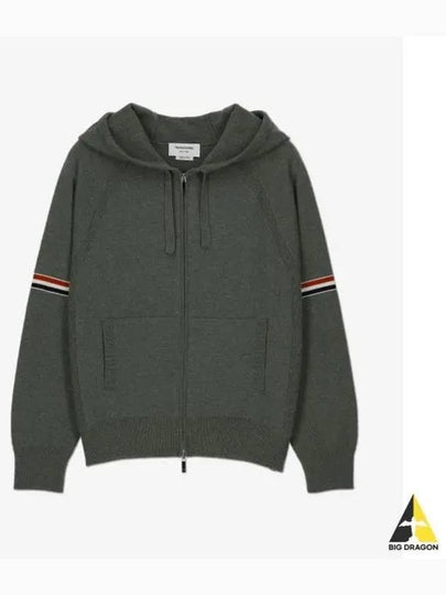 Armband Cashmere Zip-Up Hoodie Dark Green - THOM BROWNE - BALAAN 2