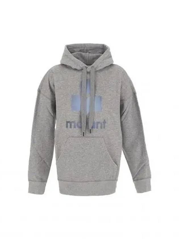 Mansel Big Logo Print Hoodie Grey - ISABEL MARANT - BALAAN 2