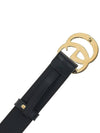 Men's GG Marmont Buckle Belt Black - GUCCI - BALAAN 8