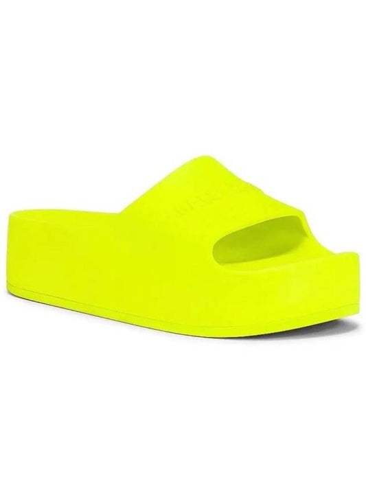 Chunky Platform Slide Slippers Neon Yellow - BALENCIAGA - BALAAN 2